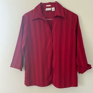 Eighteen thirty Red Striped Women's Button Down Shirt
